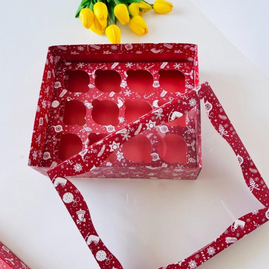 25x30x9 Pencereli Cupcake Kutusu 12'li 25x30x9 Pencereli Cupcake Kutusu 12'li