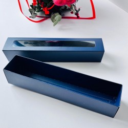 5x5x25 Pencereli Sürgülü Makaron Kutusu