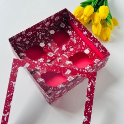 21x21x8 Pencereli Cupcake Kutusu 4'lü