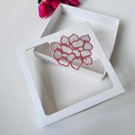 18x18x4 Çiçek Tasarım Karton Kutu-Kırmızı Simli 18x18x4 Çiçek Tasarım Karton Kutu-Kırmızı Simli