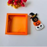 21x21x4 Pencereli Karton Kutu-Halloween