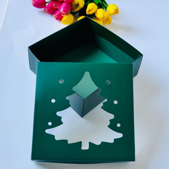 21x21x8 Çam Ağacı Tasarım Karton Kutu