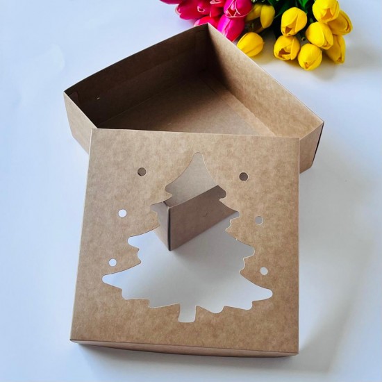 21x21x8 Çam Ağacı Tasarım Karton Kutu