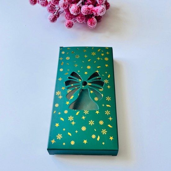 Tablet Çikolata Kutusu Yılbaşı-Gold Yaldız Çan Tasarım