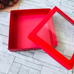 20x20x5 Pencereli Karton Kutu Yılbaşı 20x20x5 Pencereli Karton Kutu Yılbaşı