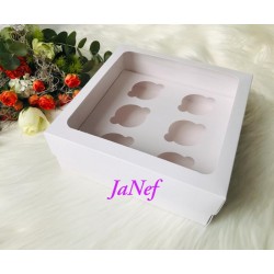 25x25x10 Pencereli Cupcake Kutusu 6'lı