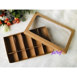 10 Bölmeli Pencereli Kutu-Magnum Cakes Kutusu