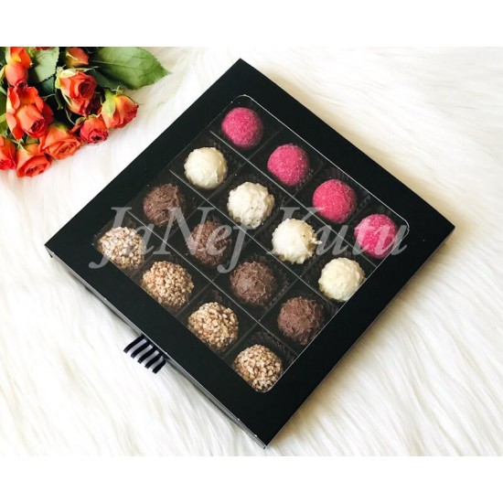 16 Bölmeli Sürgülü Bonbon Çikolata Kutusu 