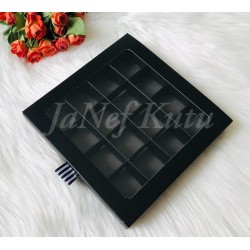 16 Bölmeli Sürgülü Bonbon Çikolata Kutusu 