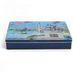 Özel  Baskılı 170x260x45 mm Mat Yeşil Dikdörtgen Metal Kutu
