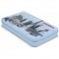 Özel  Baskılı 170x260x40 mm Mat Beyaz Dikdörtgen Metal Kutu