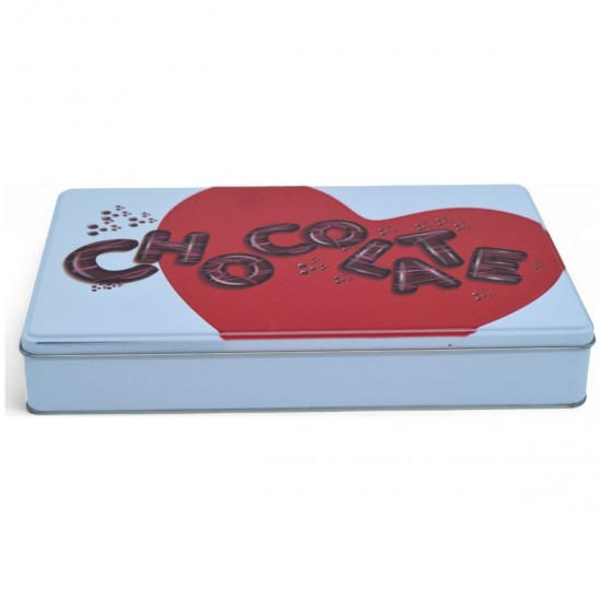 Özel  Baskılı 200x300x46 mm Mat Beyaz Dikdörtgen Metal Kutu