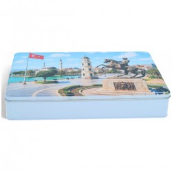 Özel Baskılı 200x300x46 mm Mat Beyaz Dikdörtgen Metal Kutu Özel Baskılı 200x300x46 mm Mat Beyaz Dikdörtgen Metal Kutu