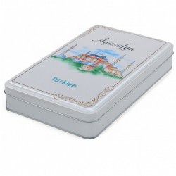 Özel Baskılı 200x300x46 mm Mat Gümüş Dikdörtgen Metal Kutu Özel Baskılı 200x300x46 mm Mat Gümüş Dikdörtgen Metal Kutu