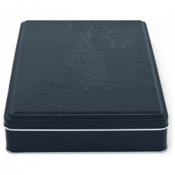 Özel Baskılı 200x300x46 mm Mat Siyah Dikdörtgen Metal Kutu Özel Baskılı 200x300x46 mm Mat Siyah Dikdörtgen Metal Kutu