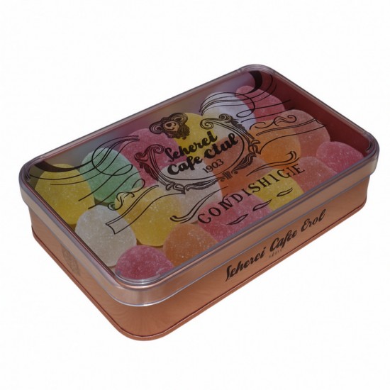 Özel  Baskılı 75x100x40 mm Mat Bronz Gövdeli Kristal Kapaklı Kutu