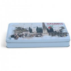 Özel Baskılı 140x240x45 mm Mat Beyaz Dikdörtgen Metal Kutu Özel Baskılı 140x240x45 mm Mat Beyaz Dikdörtgen Metal Kutu