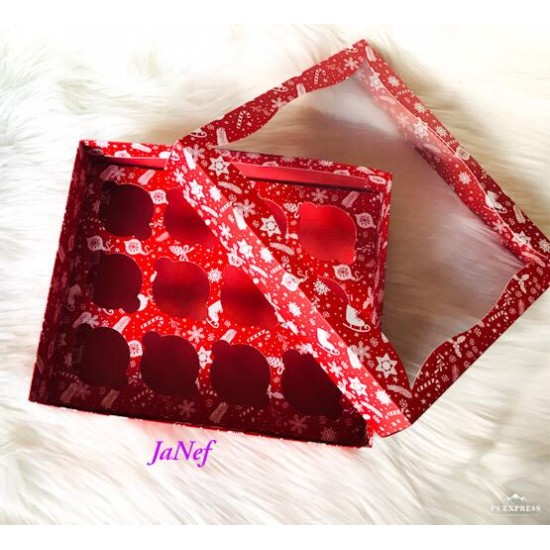 25x30x9 Pencereli Cupcake Kutusu 12'li 25x30x9 Pencereli Cupcake Kutusu 12'li