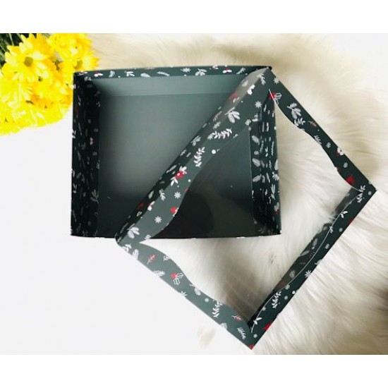 25x30x9 Pencereli Karton Kutu Yılbaşı Desen 25x30x9 Pencereli Karton Kutu Yılbaşı Desen