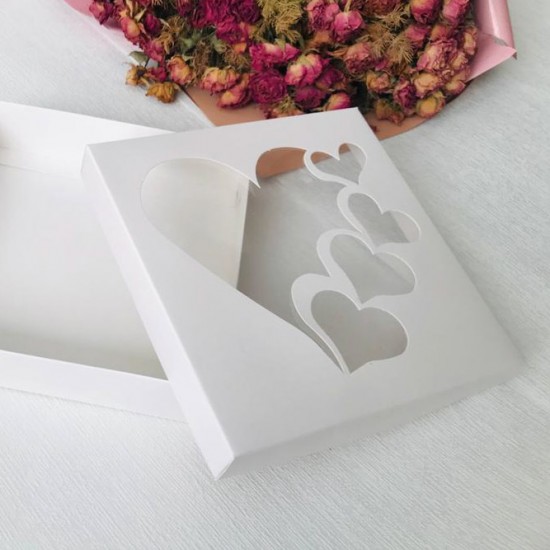 18x18x4 Karton Kutu-Kalp