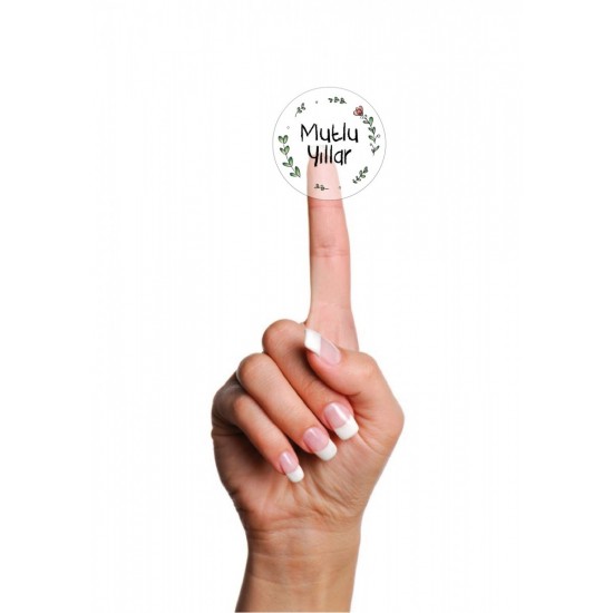 Sticker Şeffaf,Mutlu Yıllar