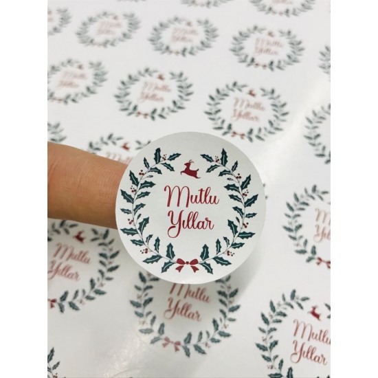 Sticker Yapışkanlı,Mutlu Yıllar-G Sticker Yapışkanlı,Mutlu Yıllar-G