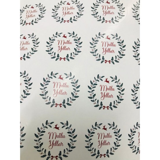 Sticker Yapışkanlı,Mutlu Yıllar-G Sticker Yapışkanlı,Mutlu Yıllar-G