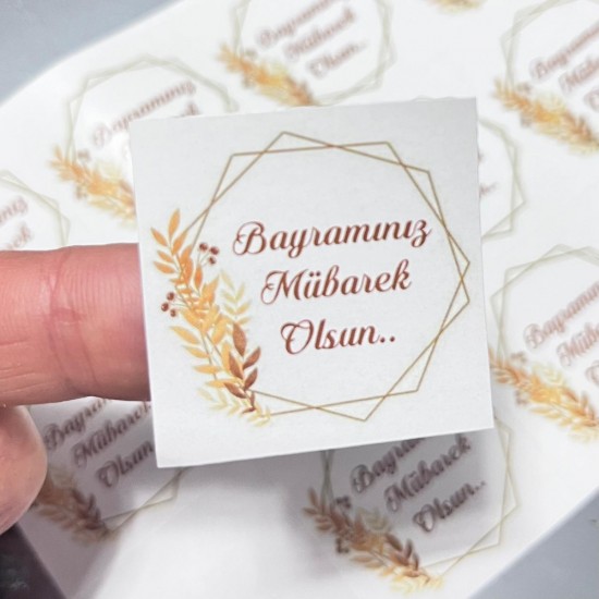 Sticker Yapışkanlı,Bayramınız Mübarek Olsun Sticker Yapışkanlı,Bayramınız Mübarek Olsun