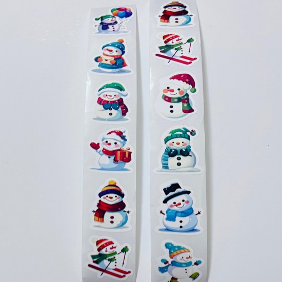 Sticker Yapışkanlı,Kardanadam Karışık Desen