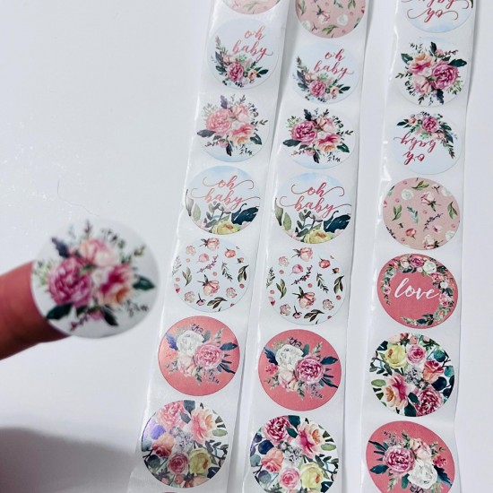 Sticker Yapışkanlı,Çiçek