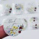 Sticker Yapışkanlı,Thank You Çiçek Desen