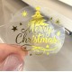 Sticker Şeffaf,Yaldız Gold Merrry Christmas