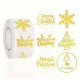 Sticker Şeffaf,Yaldız Gold Merry Christmas