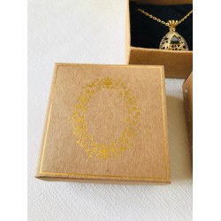 Takı Kutusu Süngerli 8x8x3 Kraft-Desen 1