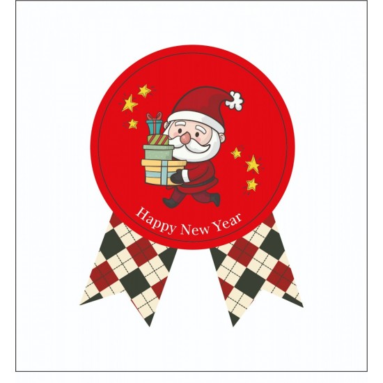 Sticker Yapışkanlı,Noel Baba Kırmızı