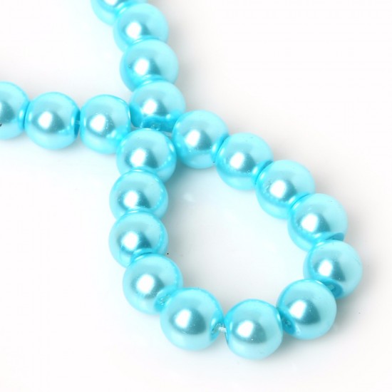 İnci Boncuk Mavi 6 mm 