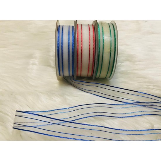 Kurdele Simli Şerit Şifon 25 mm Kurdele Simli Şerit Şifon 25 mm