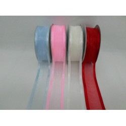 Kurdele Saten Şeritli Organze 25 mm