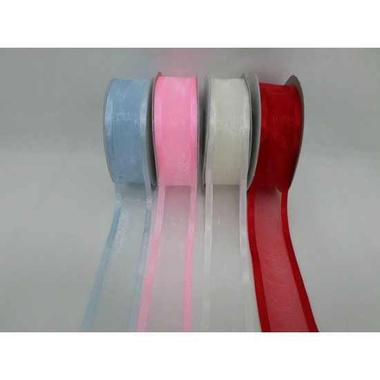 Kurdele Saten Şeritli Organze 25 mm